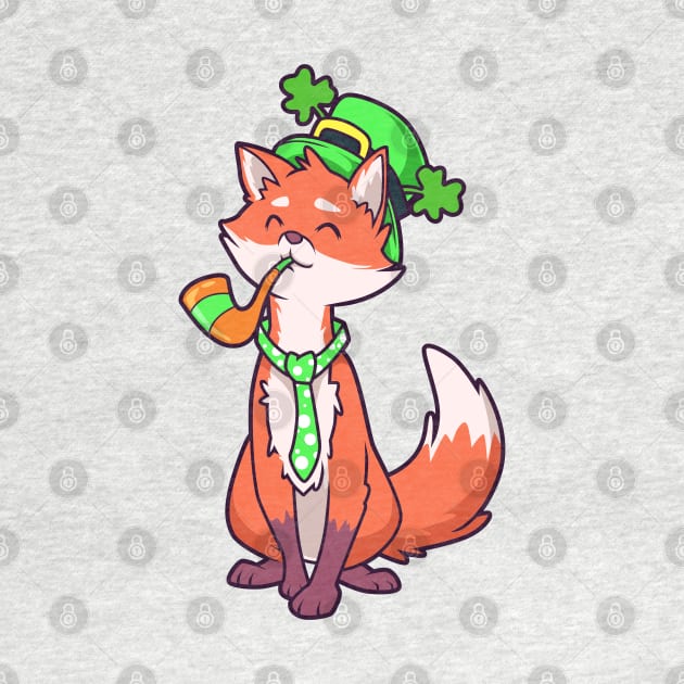 Fox Leprechaun - St Patricks Fox by Modern Medieval Design